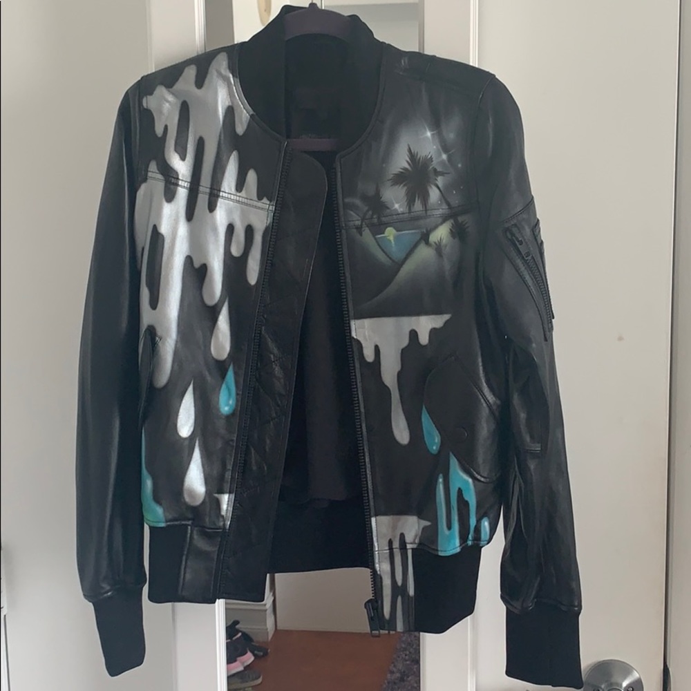 Leather jacket Kendall & Kylie and Malcolm Stuart